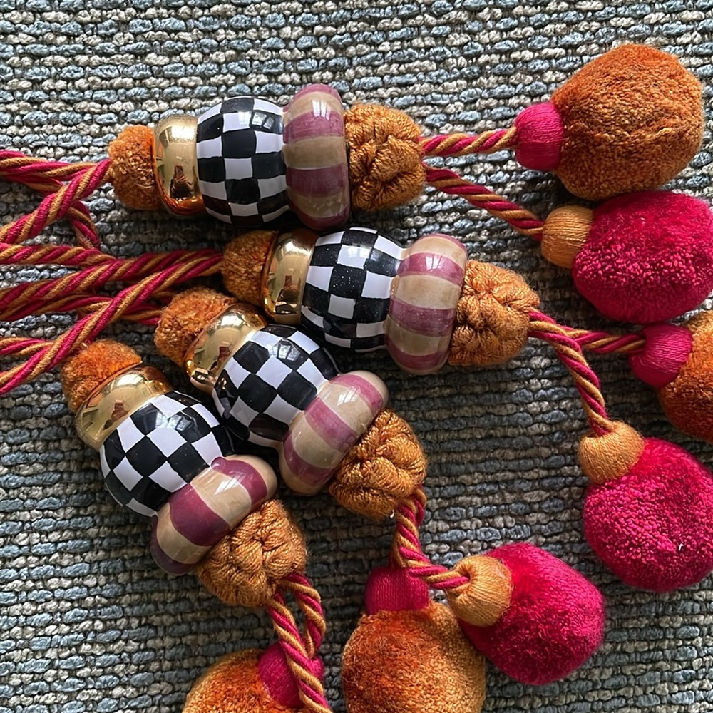Vibrant burgundy and gold Tassel Accessories